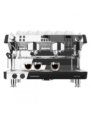 Cecotec Baristeo Mattina 2x Cafetera Expresso Profesional Doble - 4200W - Calientatazas - Presion 9bar - Caldera de Acero -