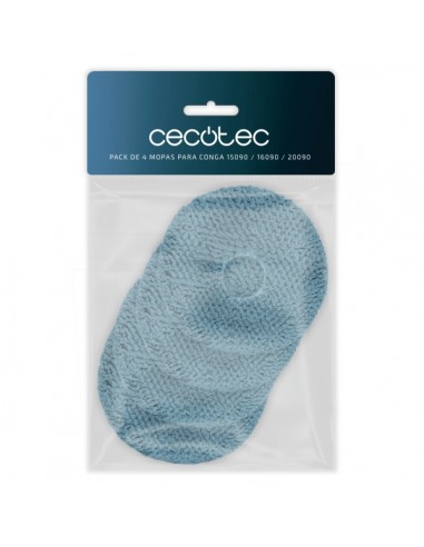Cecotec Pack de 4 Mopas para Conga 15090-16090-20090 - Color Azul