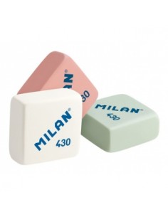 Milan 430 Goma de Borrar Cuadrada - Miga de Pan - Suave Caucho Sintetico - Colores Surtidos