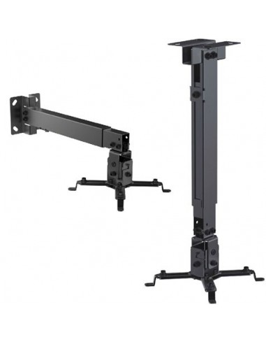 Cromad Soporte de Techo Pared para Proyector - Extensible e Inclinable - Peso Max. 20kg