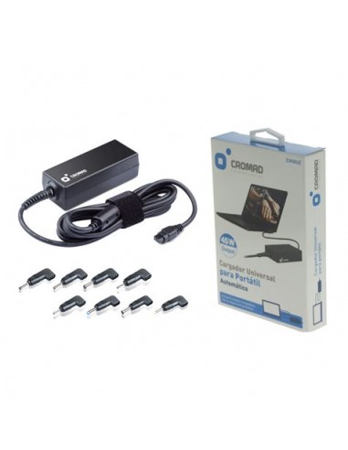 Cromad Cargador Universal Automatico para Portatil 45W - 8 Conectores Diferentes