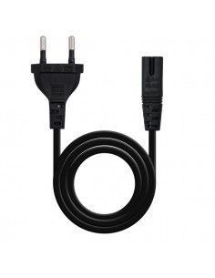 Nanocable Cable de Alimentacion Forma 8 CEE7 16 Macho a C7 Hembra 2m - Color Negro