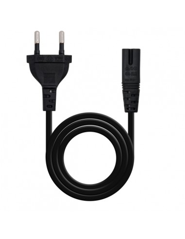 Nanocable Cable de Alimentacion Forma 8 CEE7 16 Macho a C7 Hembra 3m - Color Negro