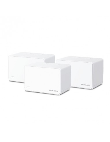Mercusys Halo H80X Pack de 3 Unidades Sistema Wi Fi 6 Mesh AX3000 - Cobertura Hasta 650m2 - Velocidad hasta 3000 Mbps - Color