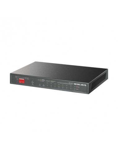 Mercusys MS110GMP Switch 10 Puertos Gigabit RJ45 10 100 1000Mbps - 8 Puertos Gigabit PoE-y 2 Puertos Gigabit Uplink - Plug &