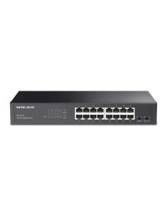 Mercusys MS116GS Switch 16 Puertos Gigabit RJ45 10 100 1000Mbps con Auto-Negociacion - Plug & Play - Montaje Escritorio o