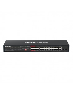 Mercusys MS128GP Switch 28 Puertos Gigabit RJ45 10 100 1000Mbps - 24 Puertos PoE-- Plug & Play - Montaje en Esctritorio o