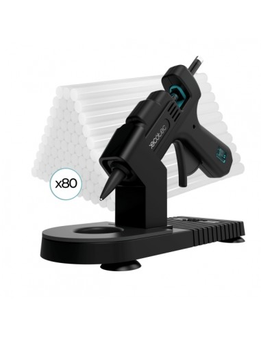 Cecotec Perfect Fix 20 Pistola de Cola Termofusible - 20W - Temperatura hasta 180Â C - Protector de Mesa - 80 Barras de
