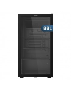 Cecotec Bolero CoolMarket BC 88 Black Nevera Minibar - Capacidad 88L - 115 Latas - Luz LED - Temperatura Regulable de 0 a