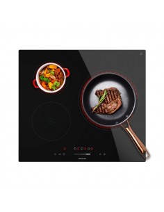 Cecotec Bolero SquadV 3100 Cocina Vitroceramica Encastrable - 5700W - 3 Zonas - Temporizador - Seguro Infantil - Control
