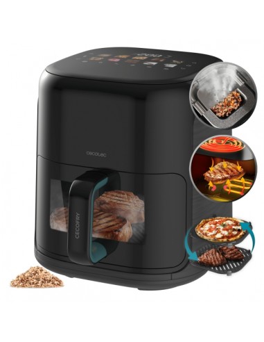 Cecotec Cecofry and Grill Smokin'Prime 4000 Freidora de Aire - 1900W - Capacidad 4L - Temperatura Regulable hasta 200Â C -
