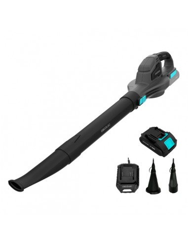 Cecotec AirForce 2500 Agile Soplador de Hojas Inalambrico - Bateria 21V 2Ah - Varias Velocidades - Incluye Accesorios -