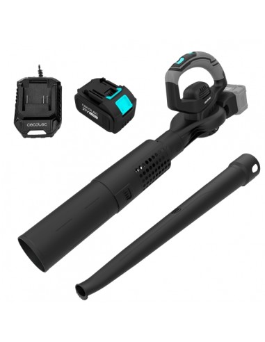 Cecotec AirForce 2in1 MultiFunction Soplador de Hojas Inalambrico - 3000W - Bateria 21V 4Ah - Incluye Accesorios - Velocidad