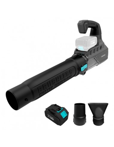 Cecotec AirForce 4000 Bazooka Turbo Soplador de Hojas Inalambrico - Bateria 21V 4Ah - Modo Turbo - Motor sin Escobillas -