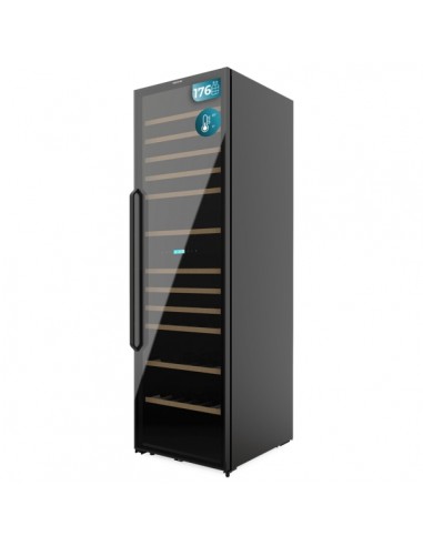 Cecotec Bolero GrandSommelier Duo 176000 Black Vinoteca para 176 Botellas - Luz LED - Temperatura Regulable - Doble Zona -