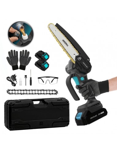 Cecotec MontanaForce 6000 Hand Sierra de Podar Inalambrica - 700W - 2 Baterias 21V 2Ah - Incluye Accesorios - Motor sin