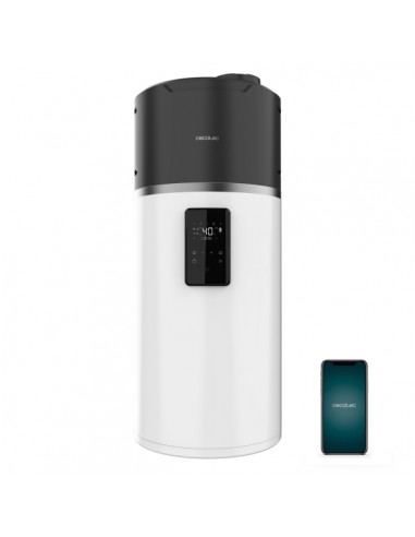 Cecotec AeroThermal 100 Water Connected Termo con Aerotermia de 100L - Pantalla Tactil - Temperatura Regulable - Control por
