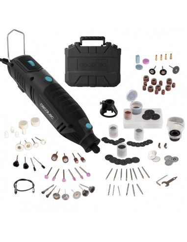 Cecotec Multihand 200 Power Multiherramienta Rotativa - 200W - 256 Accesorios - Maletin - Velocidad Ajustable - Pantalla -