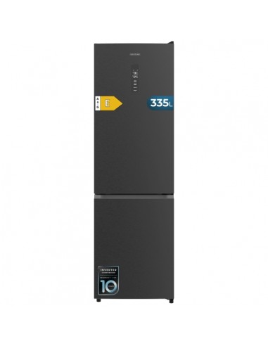 Cecotec Bolero CoolMarket Combi 335 Dark E Frigorifico Combi - 333L - Luz LED - Compresor Inverter - Congelacion Ultrarapida