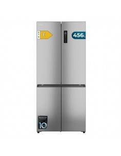 Cecotec Bolero CoolMarket 4D 456 SBI Inox E Frigorifico Americano 4 Puertas - Capacidad 456L - Silencioso 35dB - Luz LED -