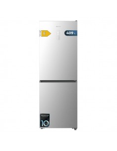 Cecotec Bolero CoolMarket Combi 409 Inox E Frigorifico Combi - Capacidad 409L - Compresor Inverter - Congelacion Ultrarapida