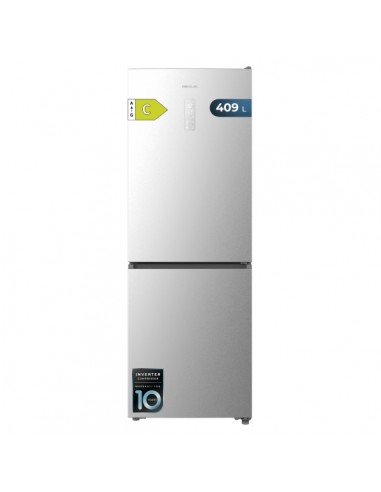 Cecotec Bolero CoolMarket Combi 409 Inox C Frigorifico Combi - Capacidad 409L - Compresor Inverter - Congelacion Ultrarapida