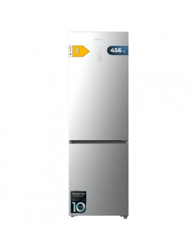 Cecotec Bolero CoolMarket Combi 456 Inox E Frigorifico Combi - Capacidad 456L - Compresor Inverter - Congelacion Ultrarapida