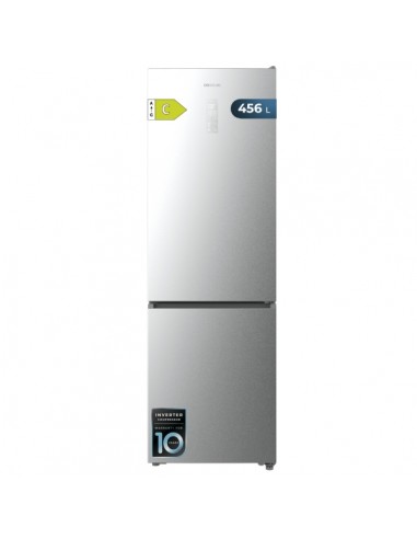 Cecotec Bolero CoolMarket Combi 456 Inox C Frigorifico Combi - Capacidad 456L - Compresor Inverter - Congelacion Ultrarapida