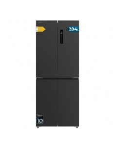 Cecotec Bolero CoolMarket 4D 394 Dark E Frigorifico Americano 4 Puertas - Capacidad 394L - Luz LED - Compresor Inverter -