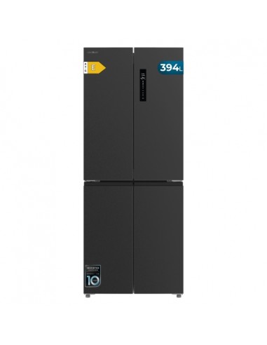 Cecotec Bolero CoolMarket 4D 394 Dark E Frigorifico Americano 4 Puertas - Capacidad 394L - Luz LED - Compresor Inverter -