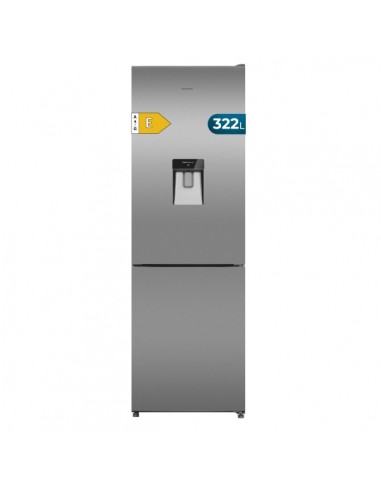 Cecotec Bolero CoolMarket Combi 322i WD Inox E Frigorifico Combi - Deposito de 322L - Luz LED - Total Nofrost - Acero