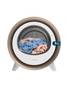 Cecotec Bolero DressCode Dry 3500V Gold Mini Secadora de Evacuacion 3kg - Temperatura Regulable - 8 Programas - Luz