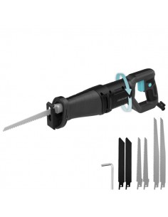 Cecotec Sierra de Sable LongFlex 710 Pro Sierra de Sable - 710W - Corte de 115mm - Recorido 20mm - Incluye 6 Cuchillas -