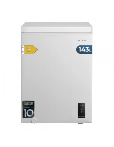 Cecotec Bolero CoolMarket Chest 143P White E Congelador Horizontal Convertible - Capacidad 143L - Silencioso 37dB -
