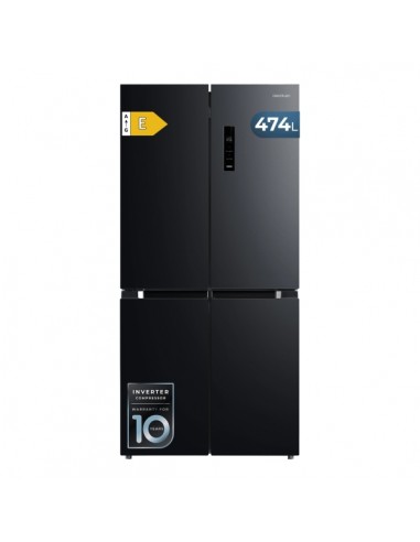 Cecotec Bolero CoolMarket 4D 474 Dark E Frigorifico Americano 4 Puertas - Capacidad 474L - Silencioso 35dB - Luz LED -