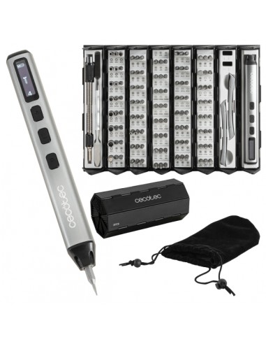Cecotec Destornillador PrecissionGyro 5000 Infinity Auto Atornillador Inalambrico - 128 Piezas - Incluye Accesorios - Estuche