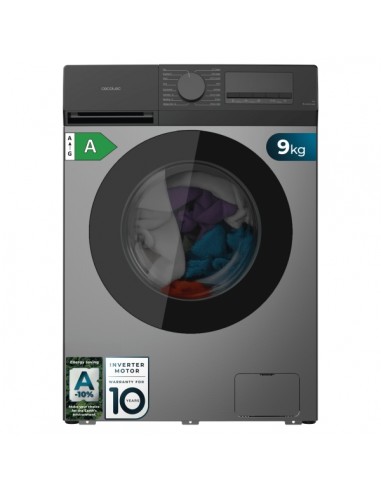Cecotec Bolero DressCode 9450 Inverter Steel Lavadora de Carga Frontal - Capacidad 9kg - Velocidad 1400rpm - Temperatura