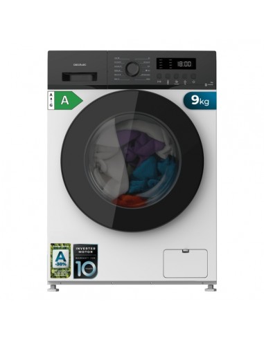 Cecotec Bolero DressCode 9155 Inverter Lavadora de Carga Frontal - Capacidad 9kg - Velocidad 1400rpm - Seguro Infantil -