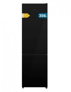 Cecotec Bolero CoolMarket Combi 356i Black Glass E Frigorifico Combi - Capacidad 356L - Luz LED - Modo Vacaciones - Total