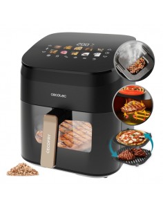 Cecotec Cecofry and Grill Smokin' 6500 Freidora de Aire - 2200W - Capacidad 6.5L - Temperatura Regulable hasta 200Â C -