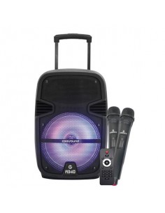 Coolsound A340 Altavoz Amplificado Bluetooth 250W 8" - USB-Entrada Mic. Jack 6.3mm - Iluminacion LED - 2 Microfono Incluidos