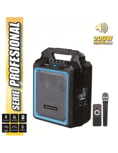 Coolsound Pro 200 Altavoz Autoamplificado Bluetooth 200W 6.5" 60W RMS con Bateria - USB-SD-Entrada Mic. Jack 6.3mm - 1