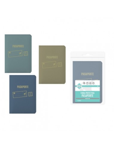 Lagart Funda Protectora para Pasaporte - Interior con Bolsillo Lateral - Colores Surtidos