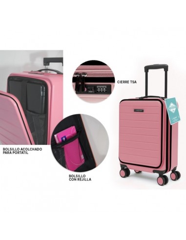 Lagart Maleta Trolley Pocket de Cabina Rigida 20â 55x34x20cm - Compartimento Frontal Acolchado para Portatil - Cierre