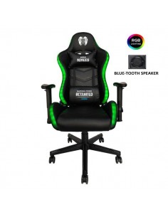 Cromad Serie Nemesis Silla Gaming RGB - Estructura Robusta - Piel Sintetica de Alta Calidad - Altura Regulable con Piston de