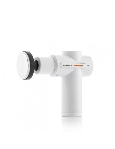 Innovagoods Masajeador Pistola de Masaje Muscular con Calor y Frio - 6 Cabezales Intercambiables - 6 Velocidades - Pantalla