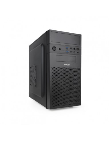 Tooq Isobox Ultra Caja Torre MicroATX - TamaÃ±o Disco Soportado 3.5"-2.5" - USB-A 2.0-USB-A 3.0-USB-C y Audio - Lector