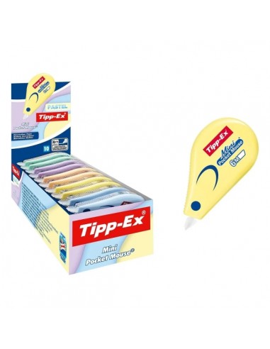 Tipp-Ex Mini Pocket Mouse Pastel Cinta Correctora 5mm x 6m - Resistente - Escritura Instantanea
