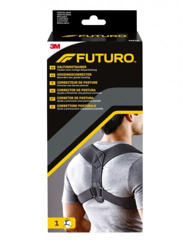 Futuro Corrector de Postura - Ajustable (71.1 - 121.9cm) - Transpirable - Color Negro