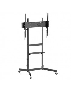 Cromad Soporte de Suelo con Ruedas para TV 55"-100" - Bloqueo de Ruedas - Bandeja Multiusos - Peso Max 70Kg - VESA 800X600mm